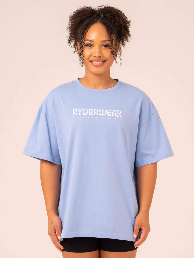 Too Much Too Soon Tee Cornflower Blue