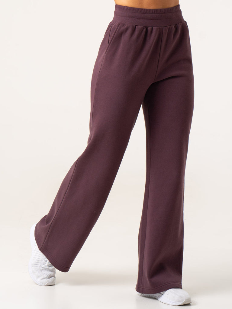 The Wide Leg Track Pant - Poppy Red