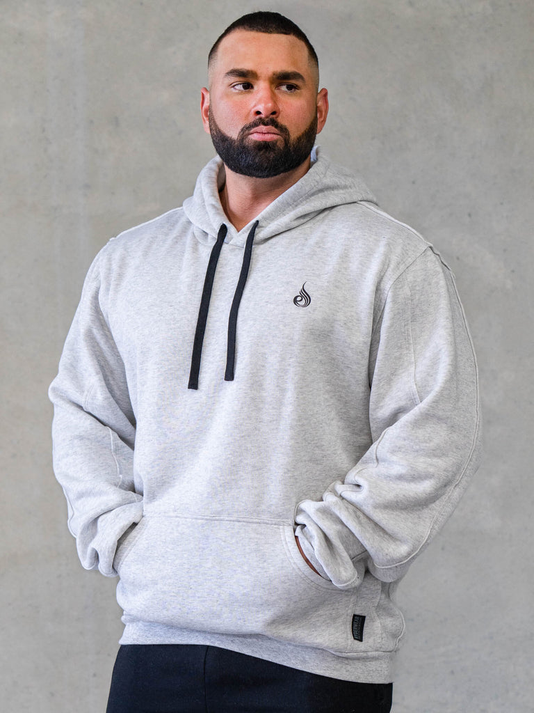 Force Pullover Hoodie - Chalk Grey Marl - Ryderwear Wholesale (AU)