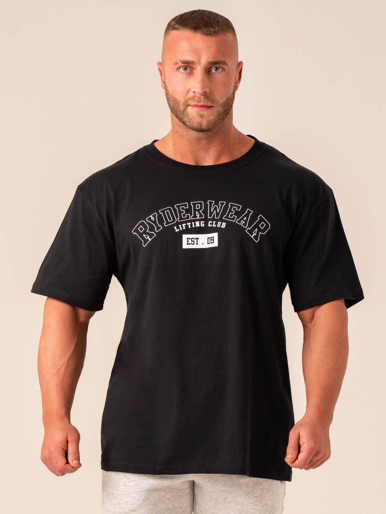 Varsity Oversized T-Shirt - Black - Ryderwear Wholesale (AU)
